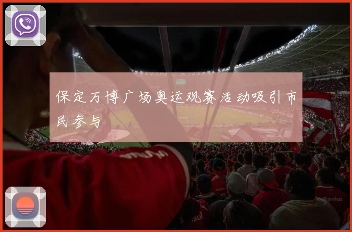 保定万博广场奥运观赛活动吸引市民参与